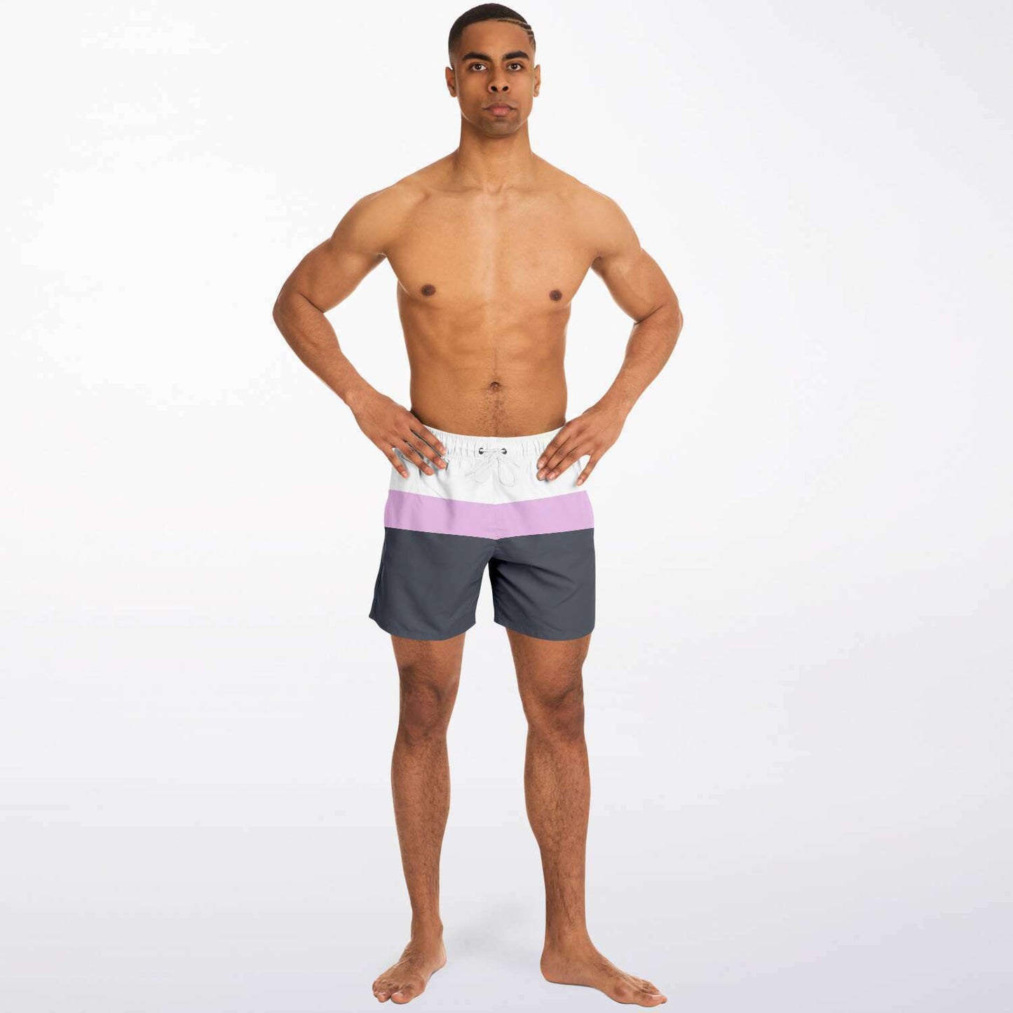 Charcoal Pink Swim Shorts