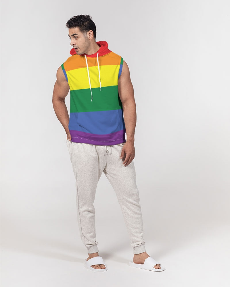 Rainbow Pride Premium Heavyweight Sleeveless Hoodie