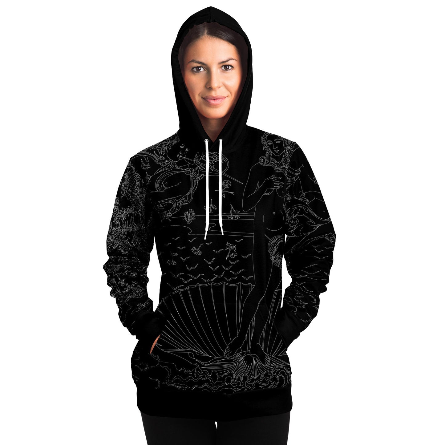 Birth of Venus Black Unisex Hoodie