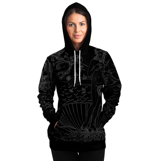 Birth of Venus Black Unisex Hoodie