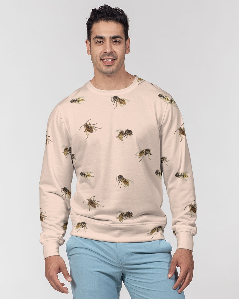 Wasps on Vanilla Cream French Terry Pullover Sweatshirt