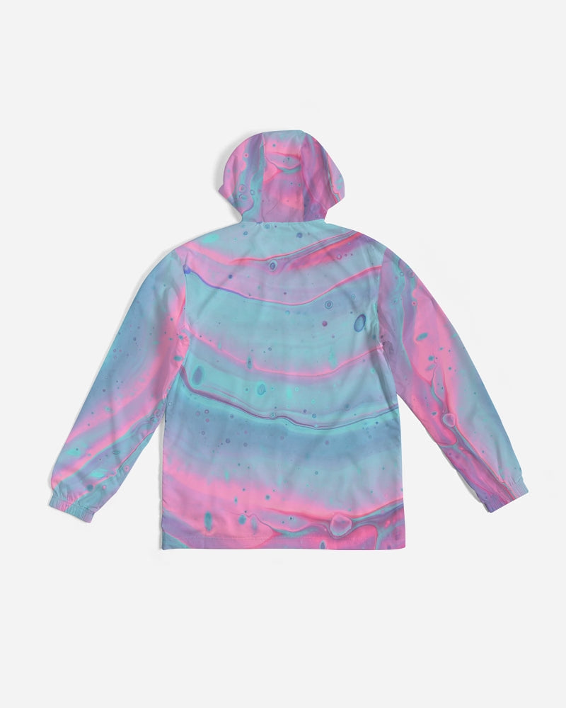 Marshmallow Marbled Men's Hooded Windbreaker