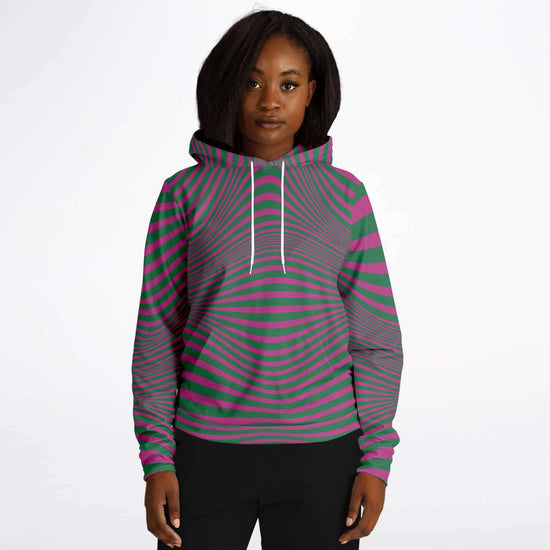 Fuchsia & Green Optical Unisex Hoodie