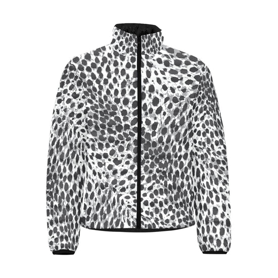 Black & White Leopard Men's Lightweight Puffer Jacket
