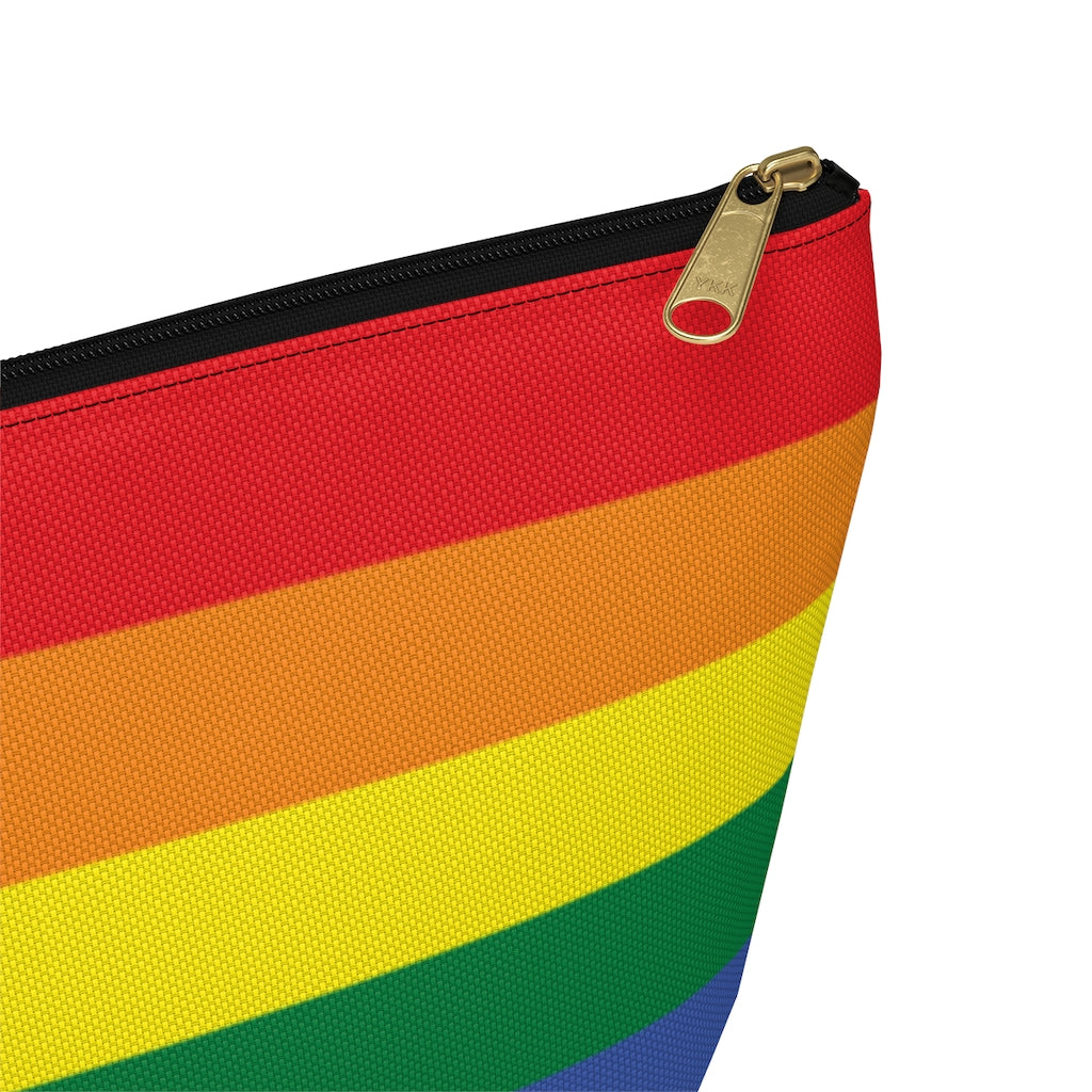 Personalized Rainbow Accessory Pouch w T-bottom