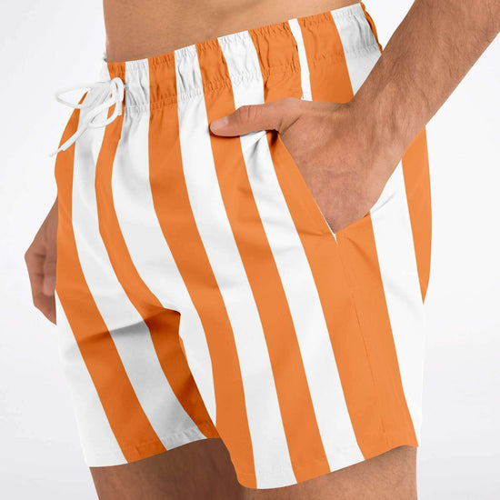 Orange Stripe Swim Shorts