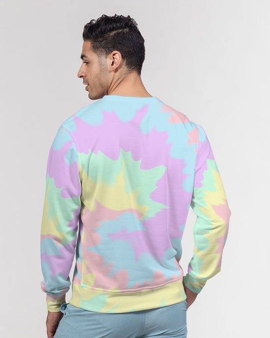 Load image into Gallery viewer, Pastel Smash Tie Dye Men&amp;#39;s French Terry Pullover Sweatshirt
