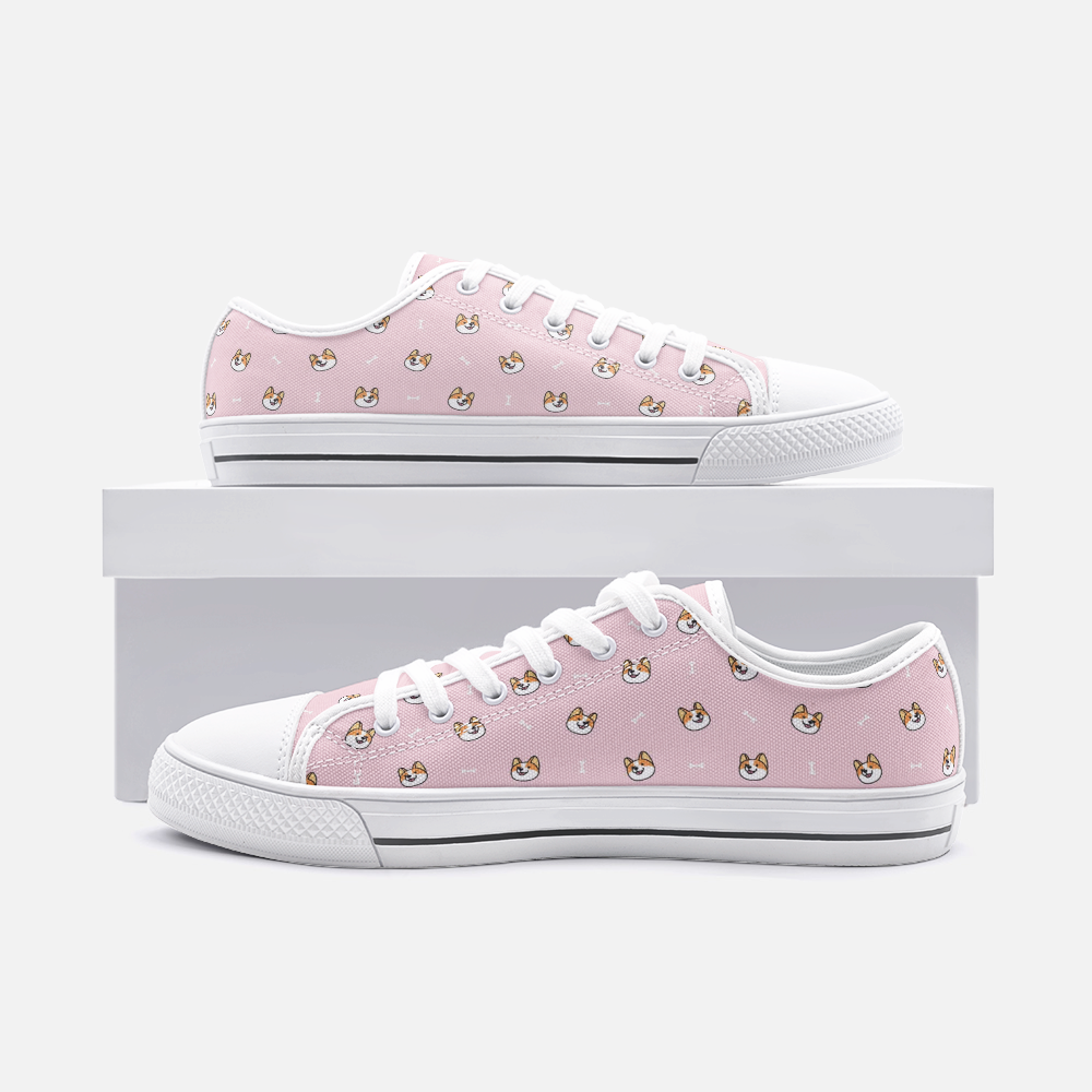 Dog & Bone Pink Low Top Unisex Canvas Sneakers