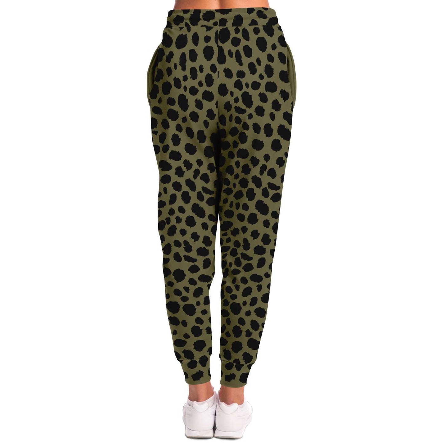 Cheetah Print Unisex Fleece Joggers in Sand