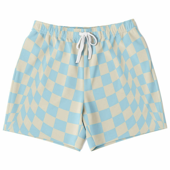 Blue & Vanilla Check Fleece Shorts