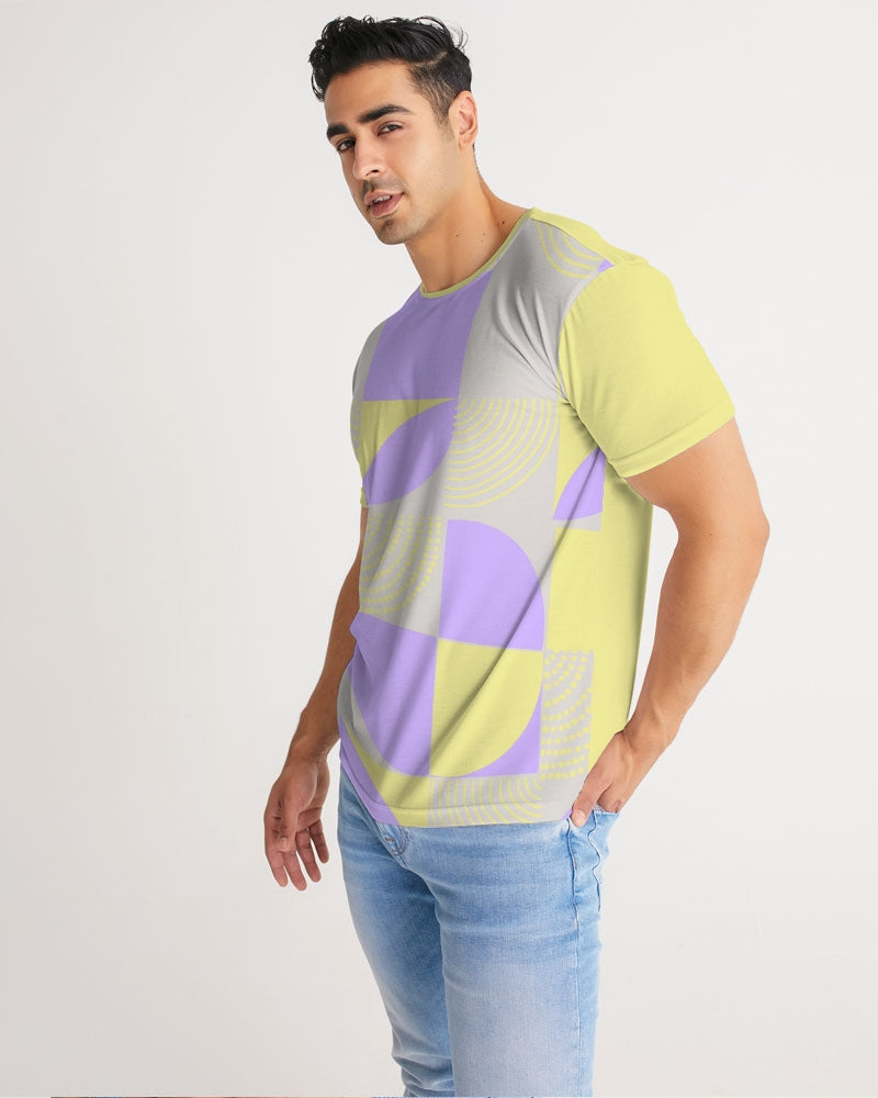 Sahara Sand & Lilac Geometric Men's T Shirt