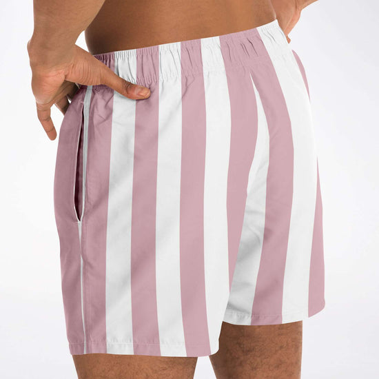 Blossom Pink Stripe Swim Shorts