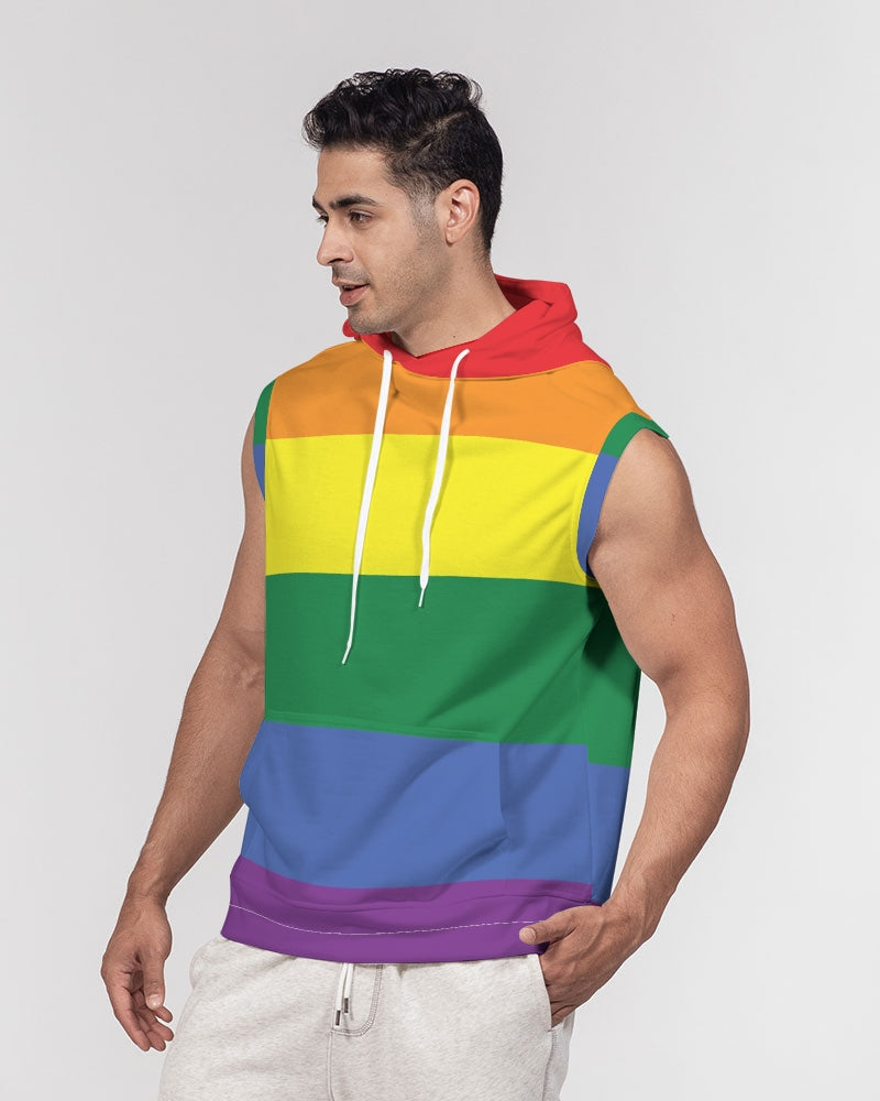 Rainbow Pride Premium Heavyweight Sleeveless Hoodie