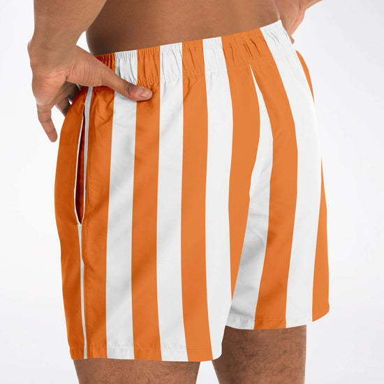 Orange Stripe Swim Shorts