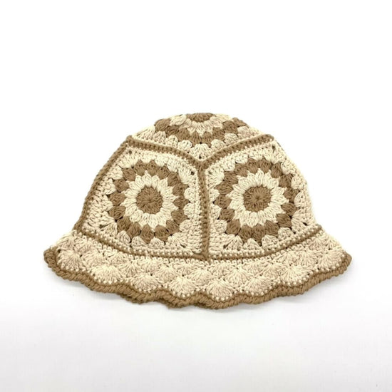 Coffee & Cream Crochet Bucket Hat