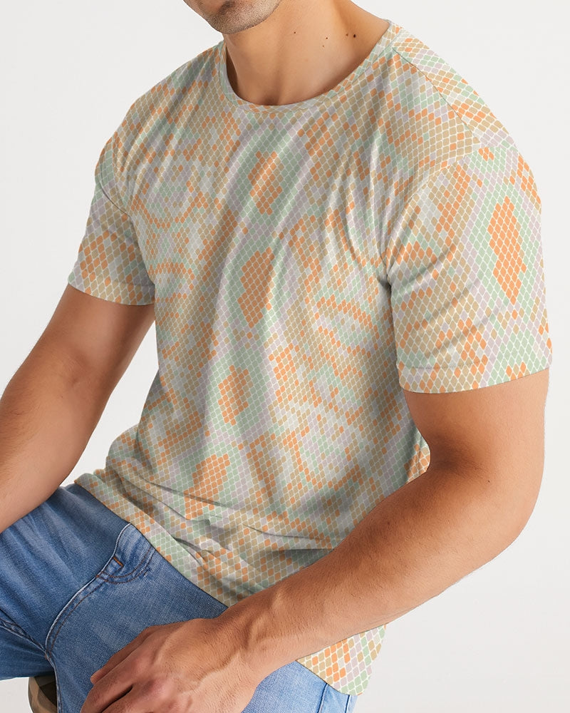 Green & Orange Snake Print Men's Tee