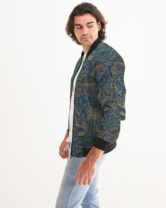 Load image into Gallery viewer, Peacock &amp;amp; Dragon Men&amp;#39;s Bomber Jacket
