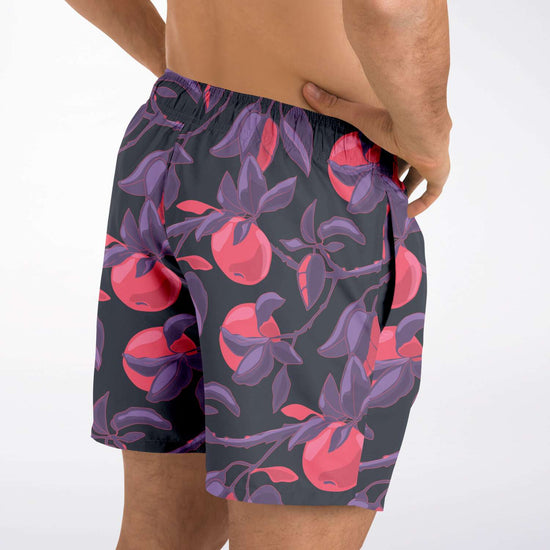 Fruit Tree Swim Shorts in Red/Charcoal