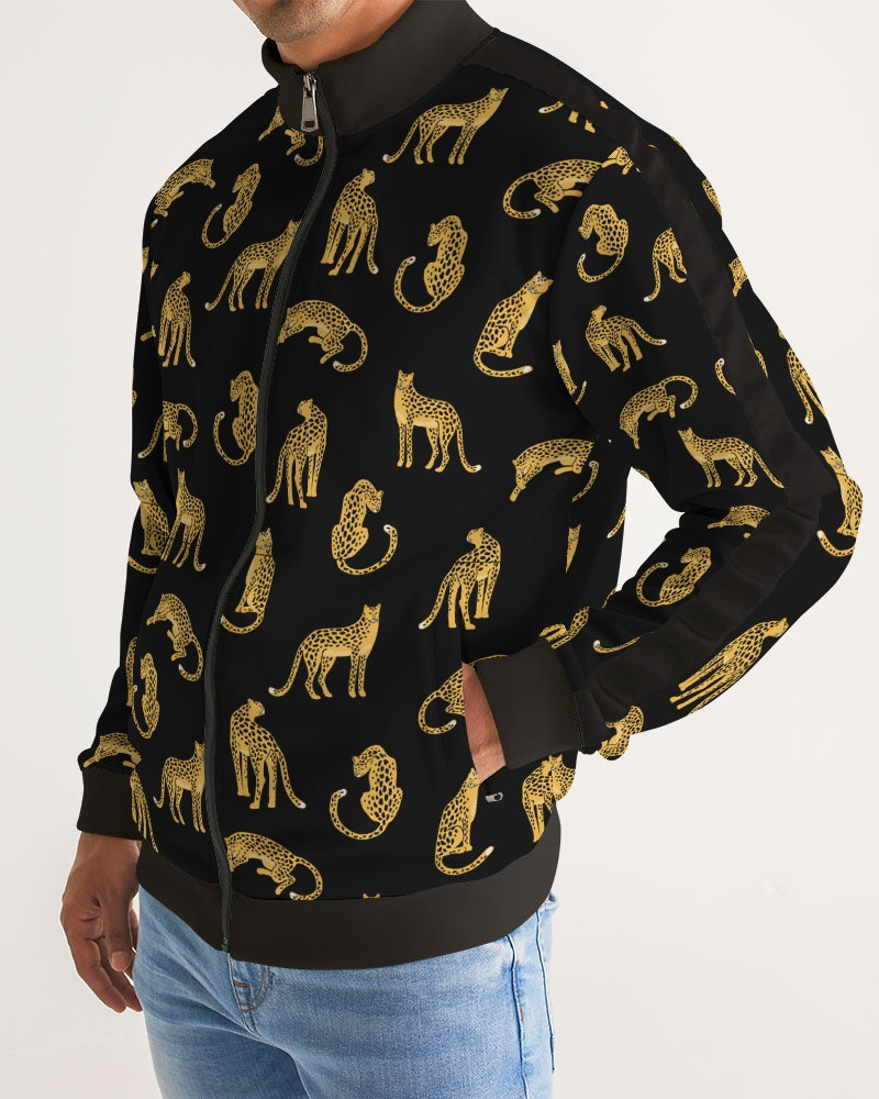 Black Leopards Men's Stripe-Sleeve Track Jacket