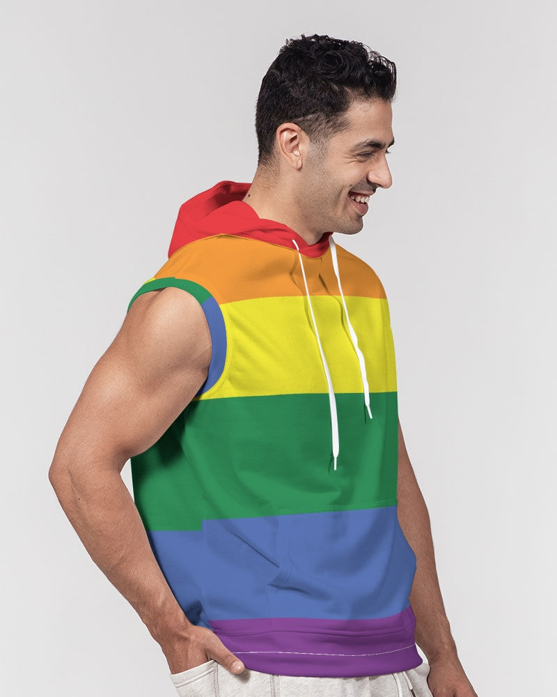 Rainbow Pride Premium Heavyweight Sleeveless Hoodie