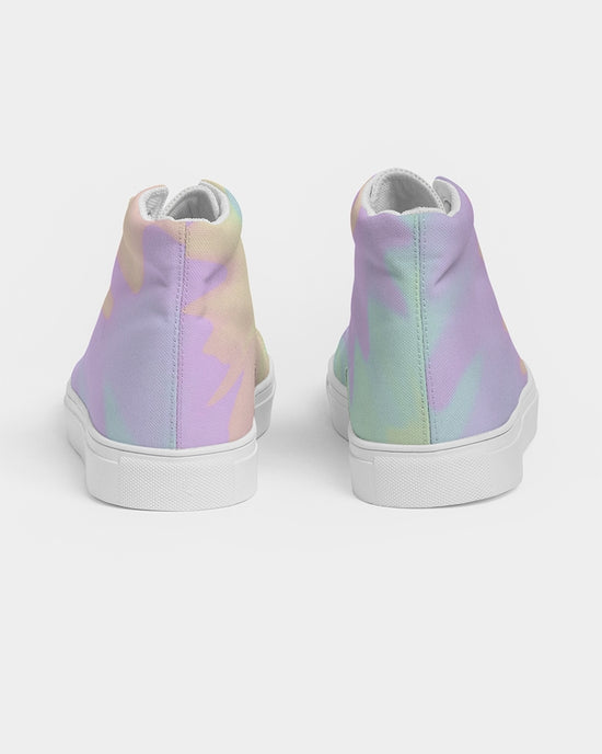 Load image into Gallery viewer, Lilac Mint Tie Dye Men&amp;#39;s Hightop Canvas Shoe
