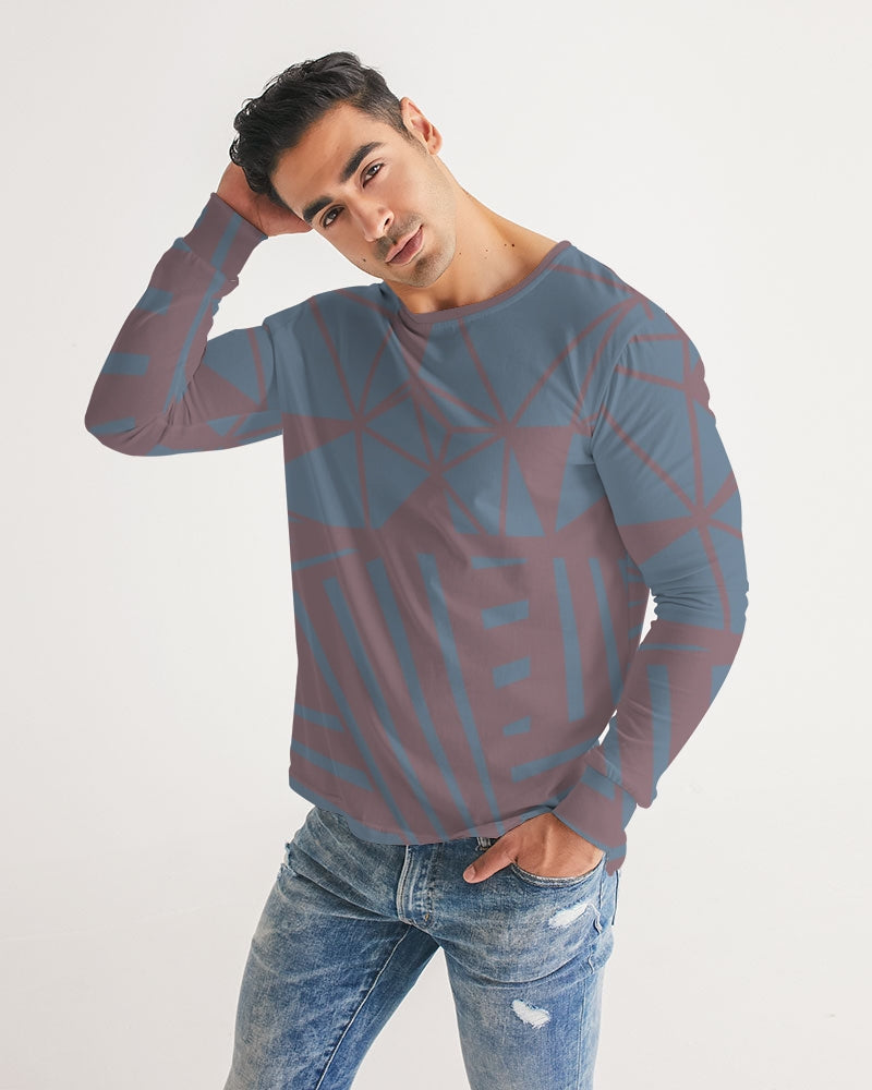 Misty Grape Geometric Men's Long Sleeve Tee