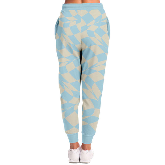 Blue & Vanilla Ripple Check Unisex Joggers