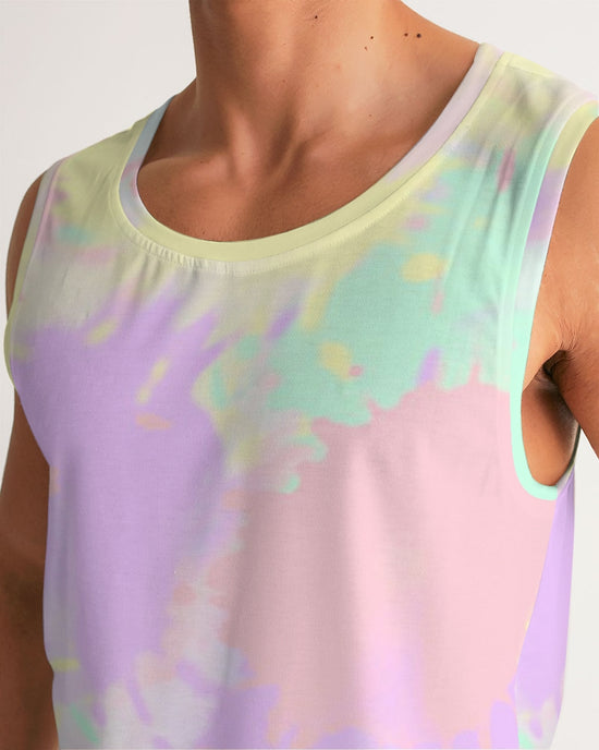 Banana Mint Candy Explosion Tie Dye Men's Sports Tank