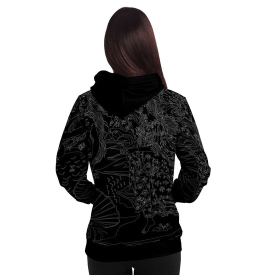 Birth of Venus Black Unisex Hoodie