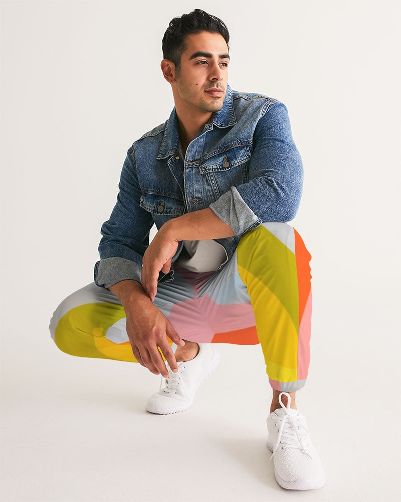 Orange Vortex Men's Lightweight Track Pants
