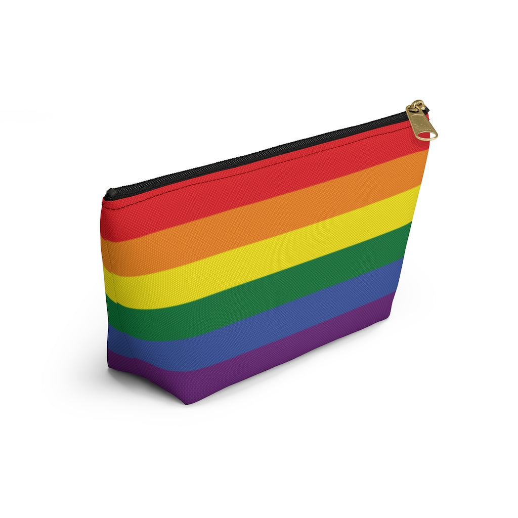 Personalized Rainbow Accessory Pouch w T-bottom