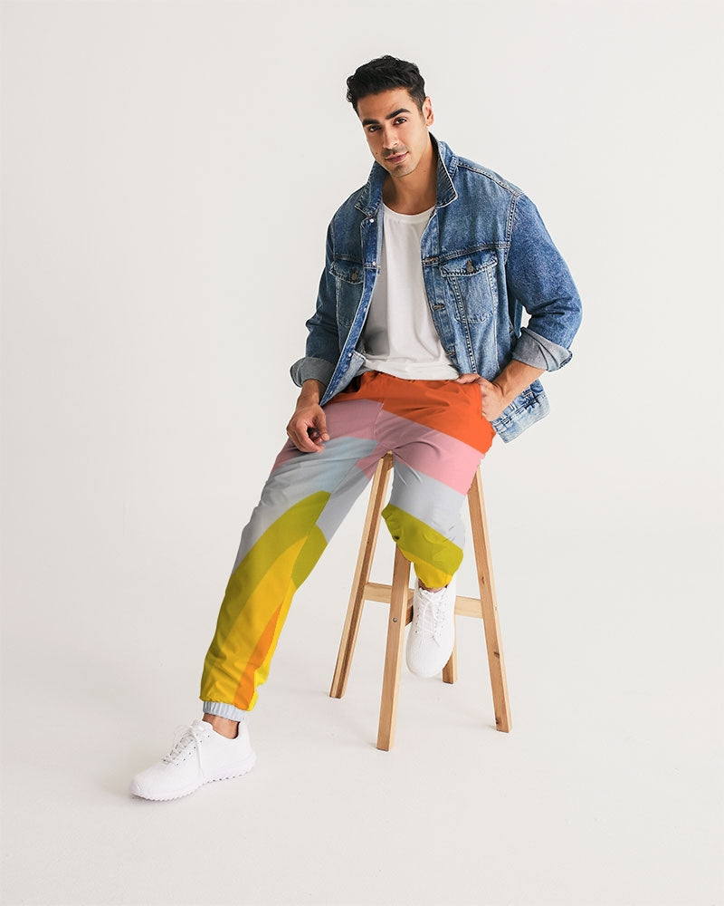 Orange Vortex Men's Lightweight Track Pants