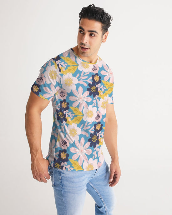 Blue Frisky Floral Men's Tee