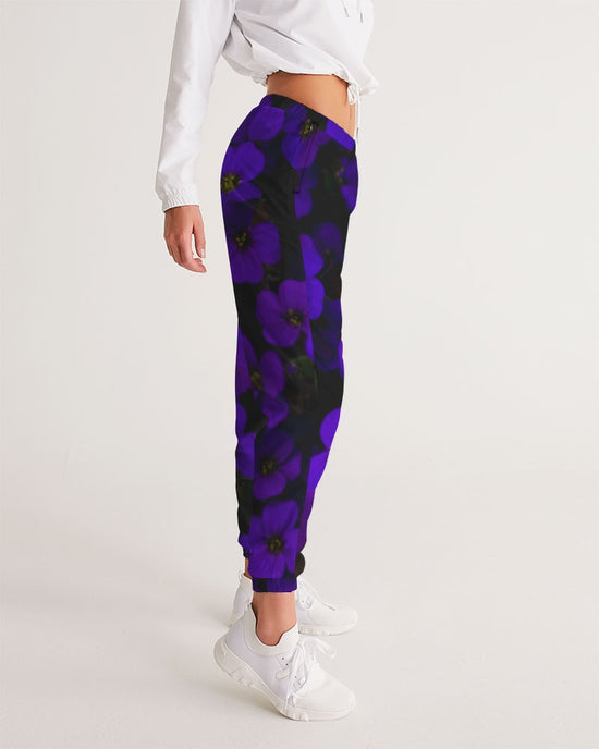 Midnight Purple Floral Lightweight Women's Track Pants