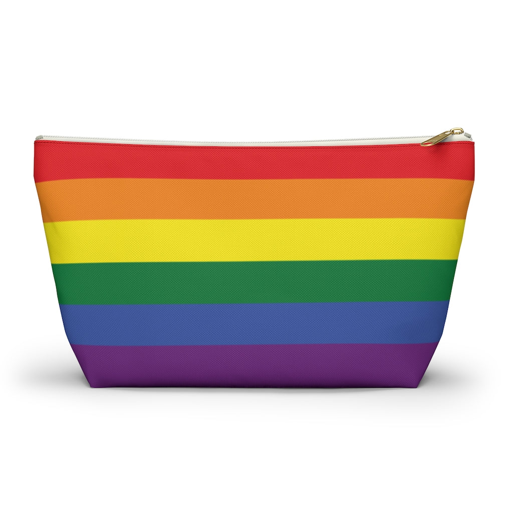 Personalized Rainbow Accessory Pouch w T-bottom