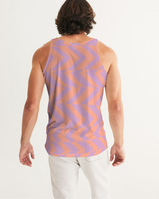 Peach & Orchid Stripe Men's Tank