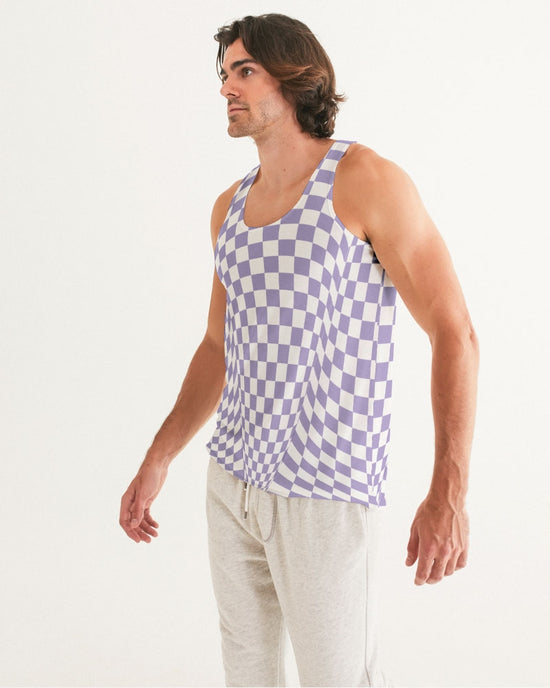 Purple Check Men's Tank