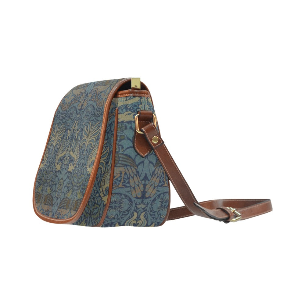 Peacock & Dragon Large Saddle Bag