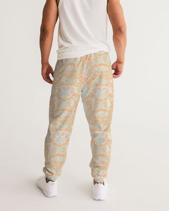 Green & Orange Snake Print Men's Lightweight Track Pants