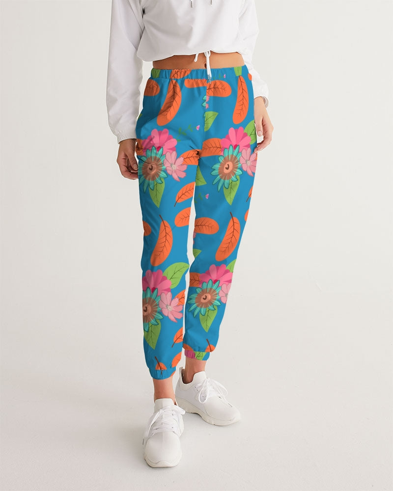Tropical Flower Power Blue Lightweight Women's Track Pants