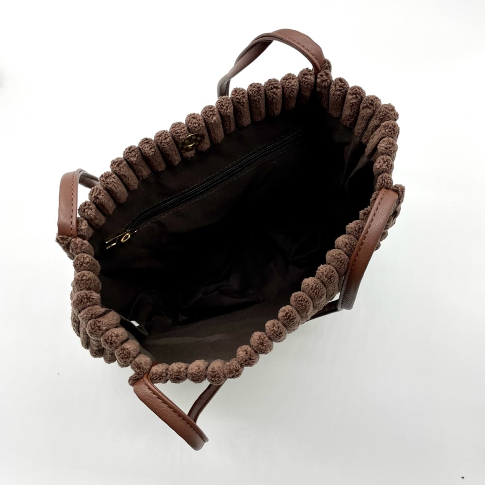 Brown Corduroy Shoulder Bag