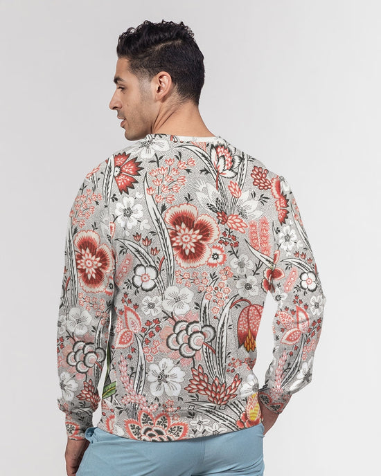 Load image into Gallery viewer, Blood Orange Floral French Terry Pullover Sweatshirt
