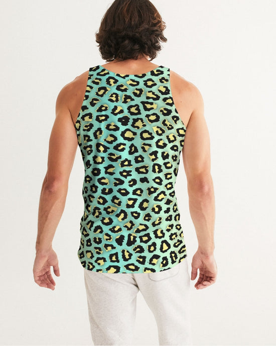 Spearmint Banana Leopard Print Men's Tank