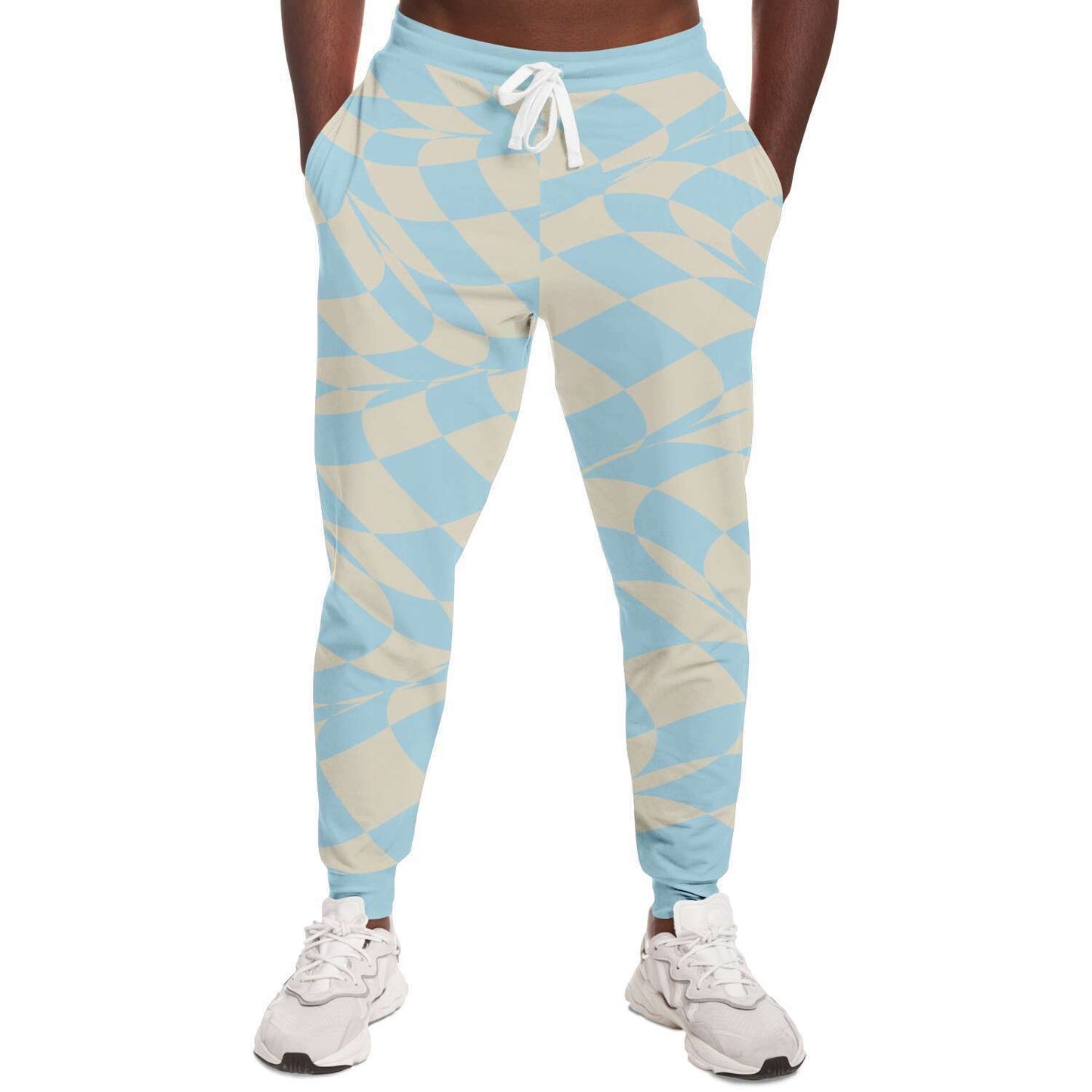 Blue & Vanilla Ripple Check Unisex Joggers