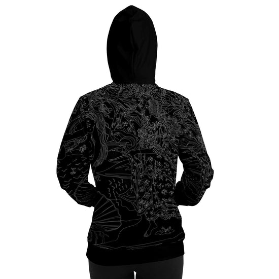 Birth of Venus Black Unisex Hoodie