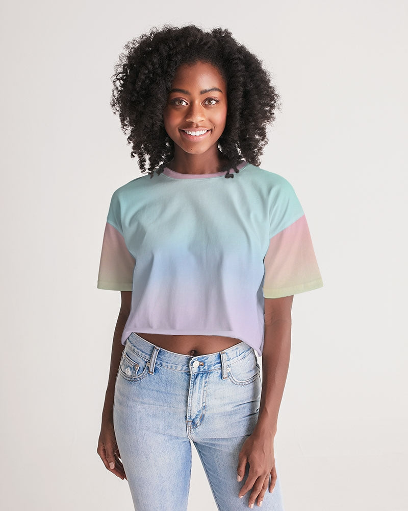 Soft Rainbow Lounge Cropped T Shirt