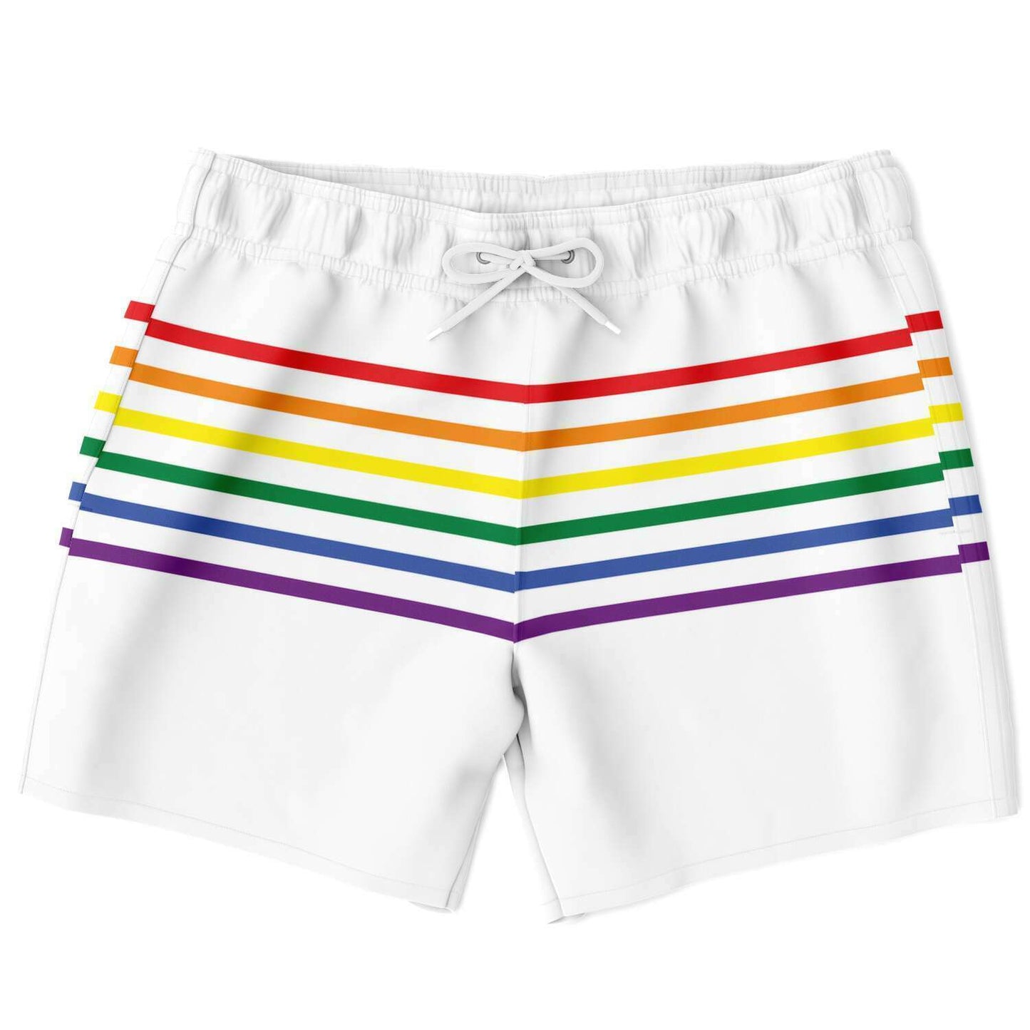 Rainbow Thin Stripes Swim Shorts