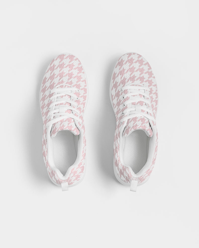 Load image into Gallery viewer, Pale Pink Large Houndstooth Women&amp;#39;s Athletic Shoe
