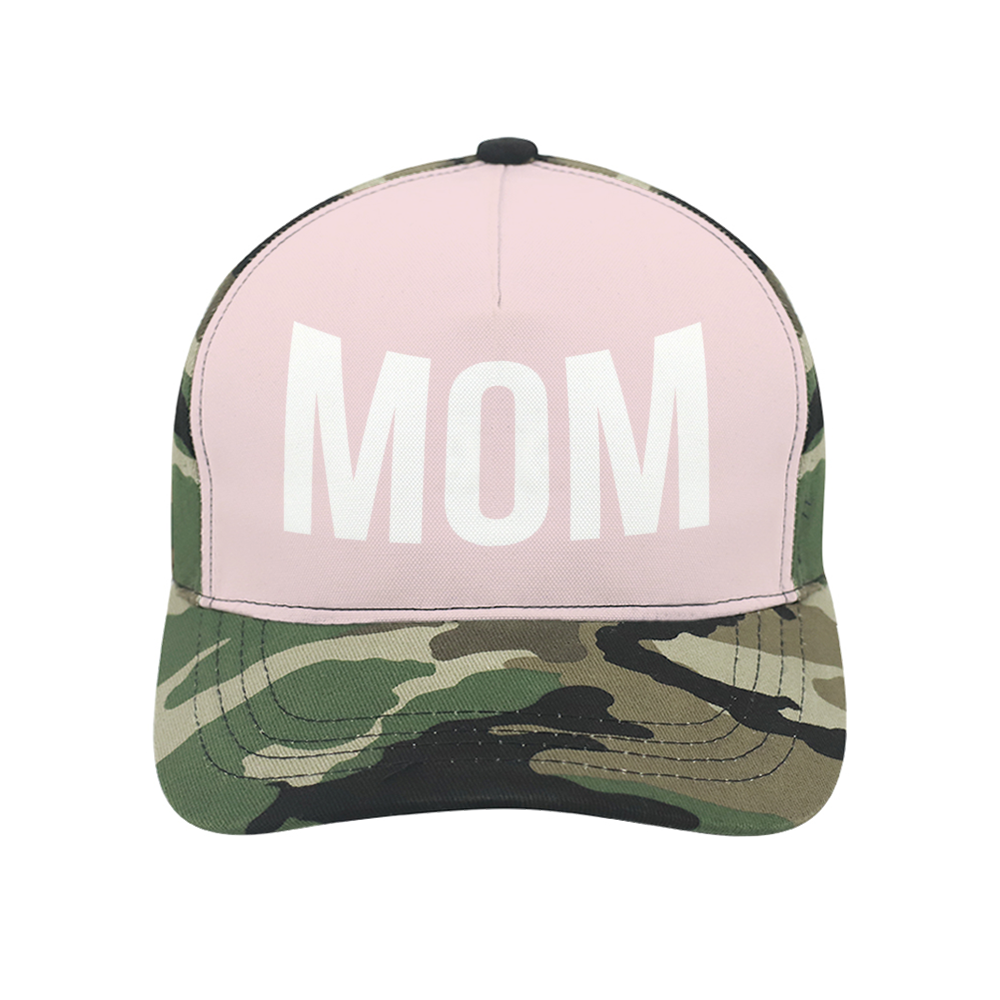 Mom Pink & Camo Cap