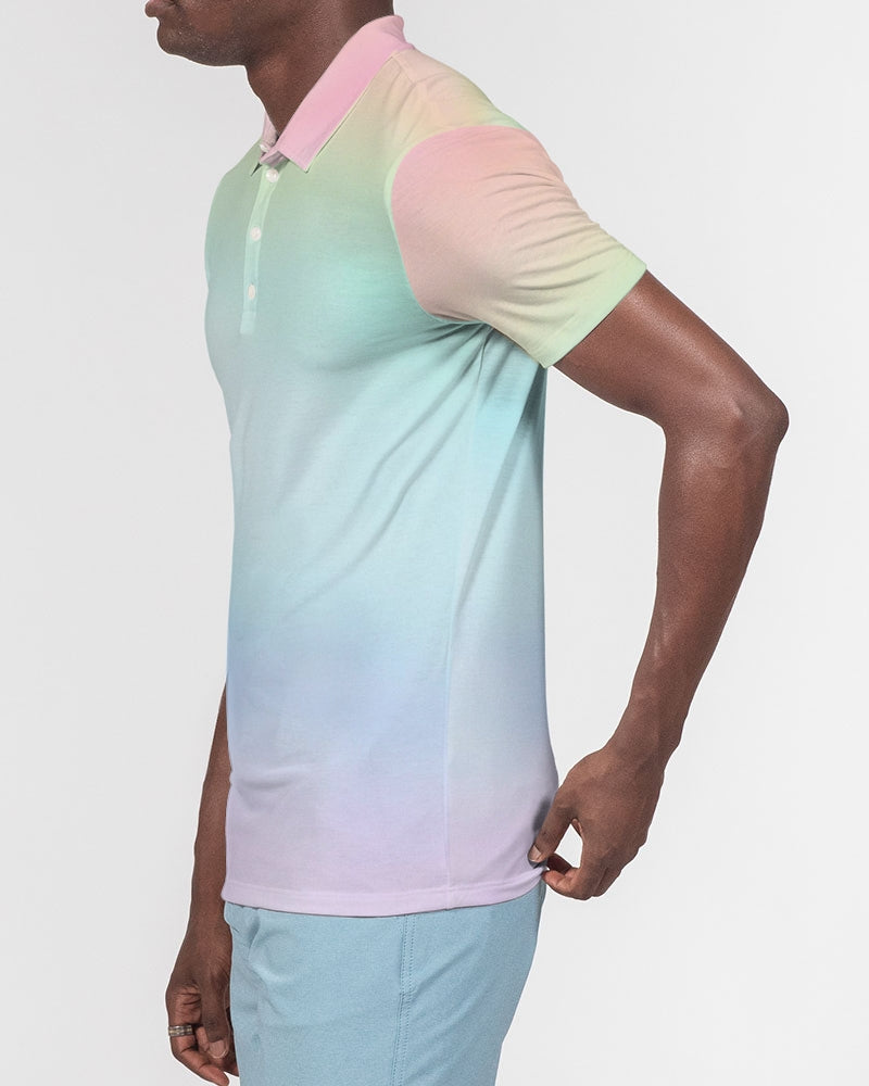 Soft Rainbow Slim Fit Short Sleeve Polo